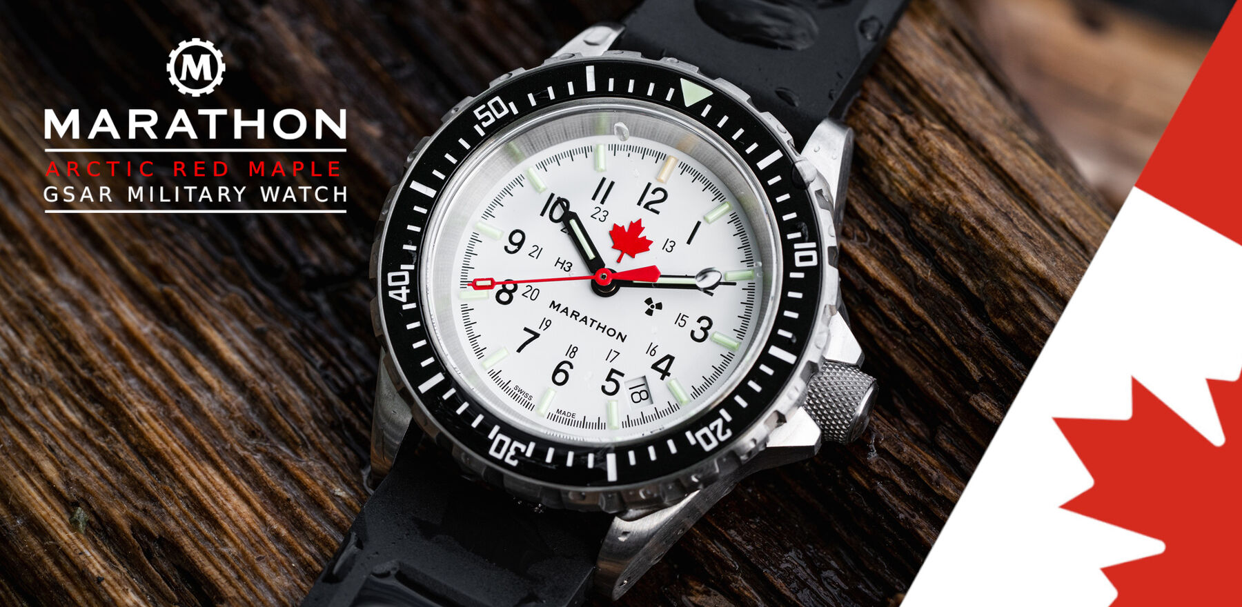 Marathon Arctic Red Maple GSAR Dive Watch
