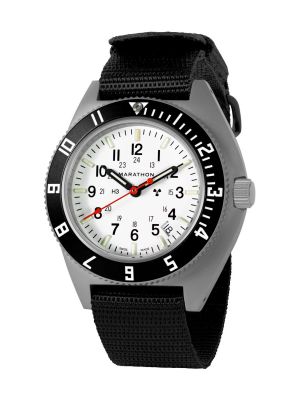Marathon Arctic Steel Pilot Navigator Watch with Date
