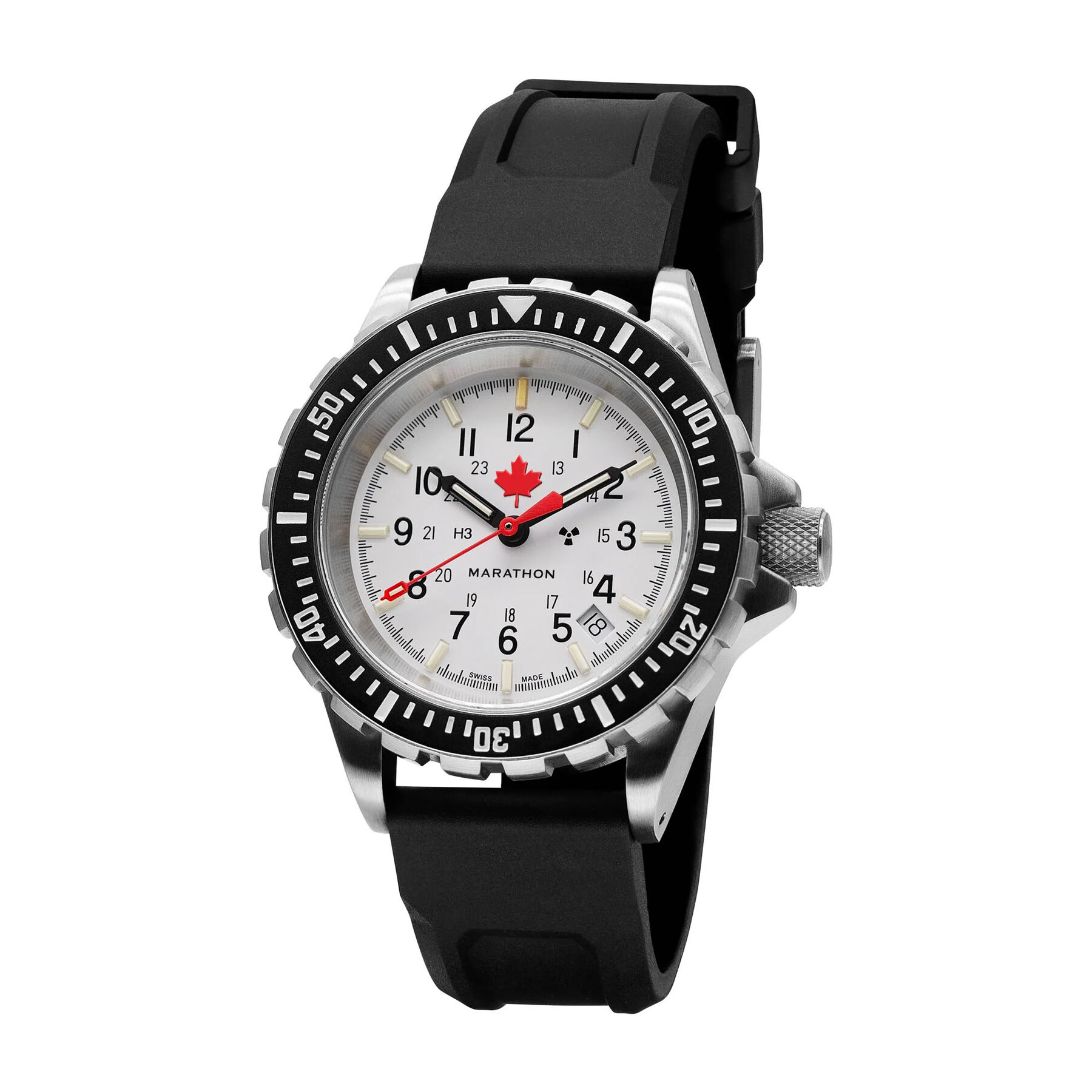 Marathon Arctic Red Maple GSAR Search and Rescue Dive Watch
