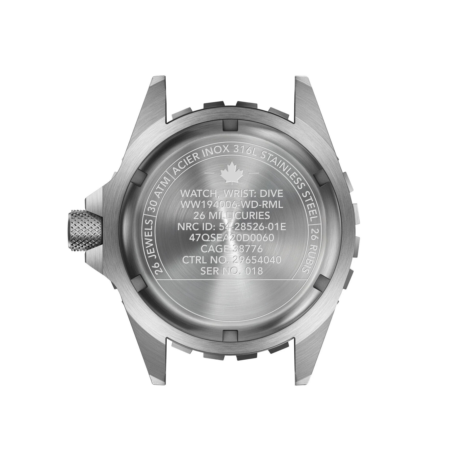 Marathon Arctic Red Maple GSAR Search and Rescue Dive Watch