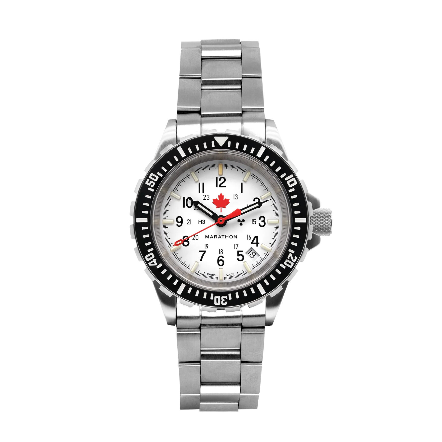 Marathon Arctic Red Maple GSAR Search and Rescue Dive Watch