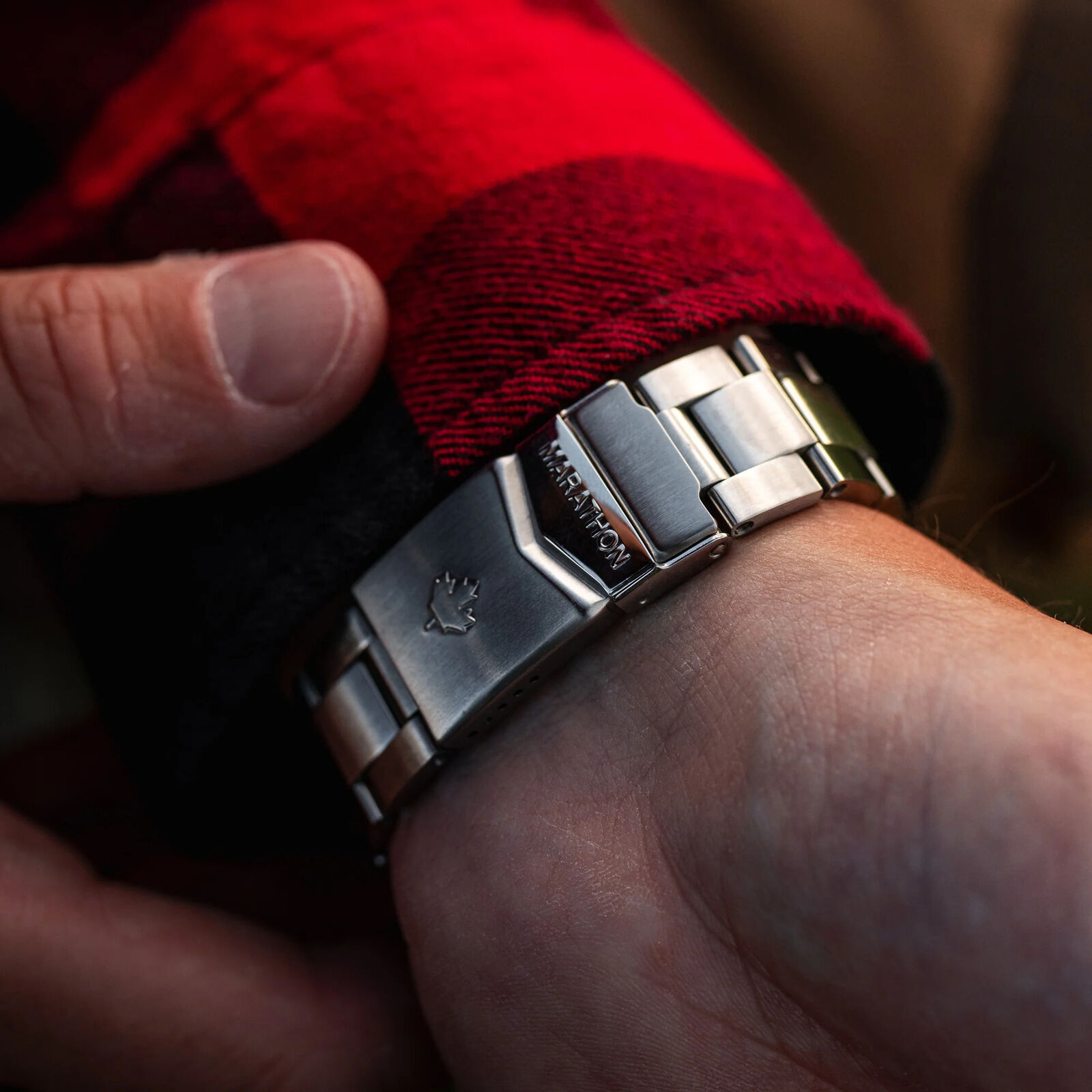 Marathon Arctic Red Maple GSAR Search and Rescue Dive Watch